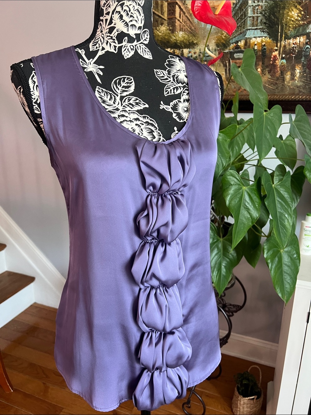 Sleeveless Purple Top